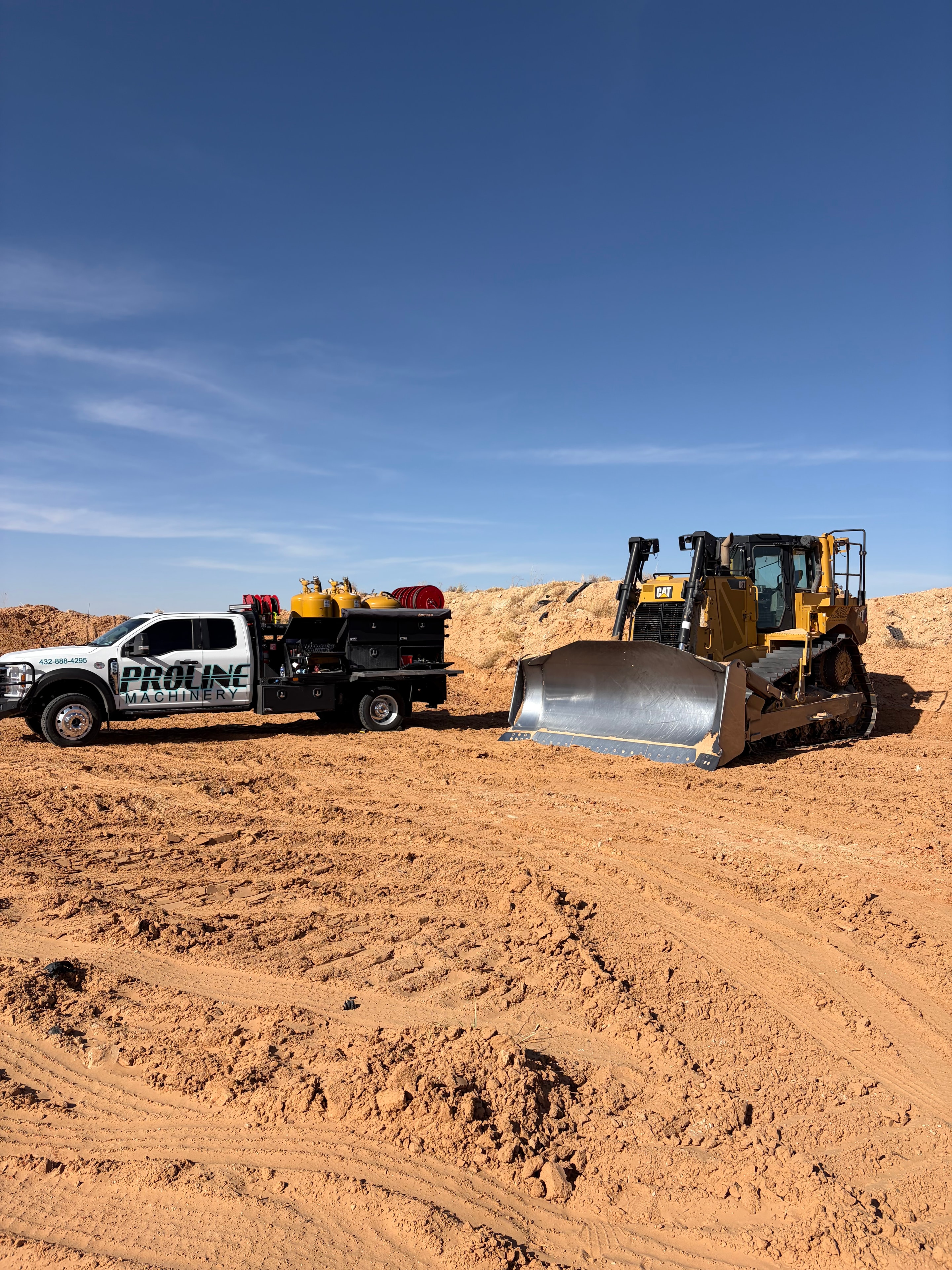 Proline Machinery service truck on job site